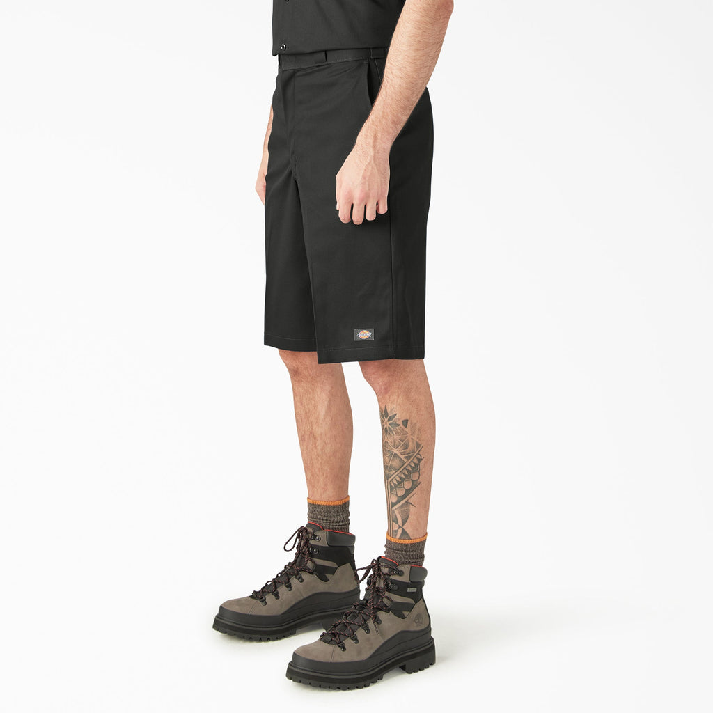 Loose Fit Flat Front Work Shorts. 13