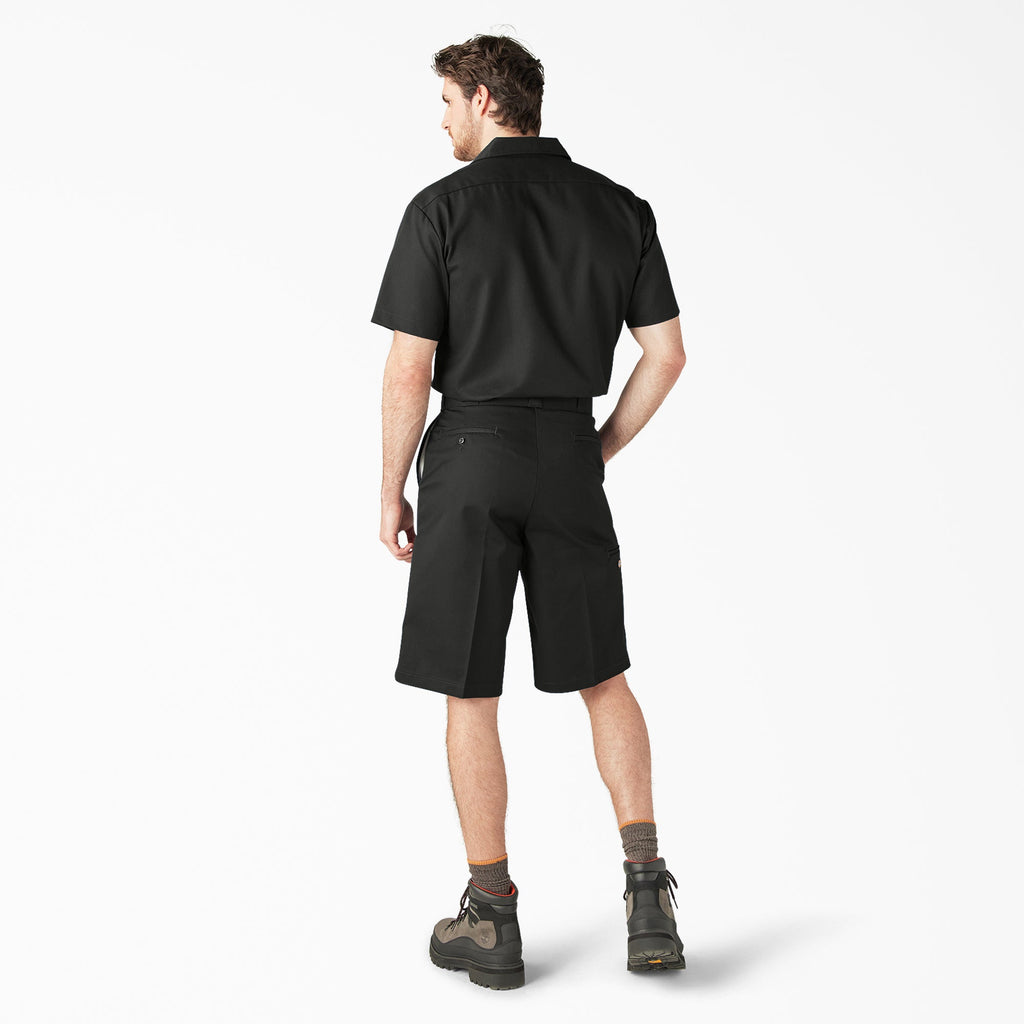 Loose Fit Flat Front Work Shorts. 13