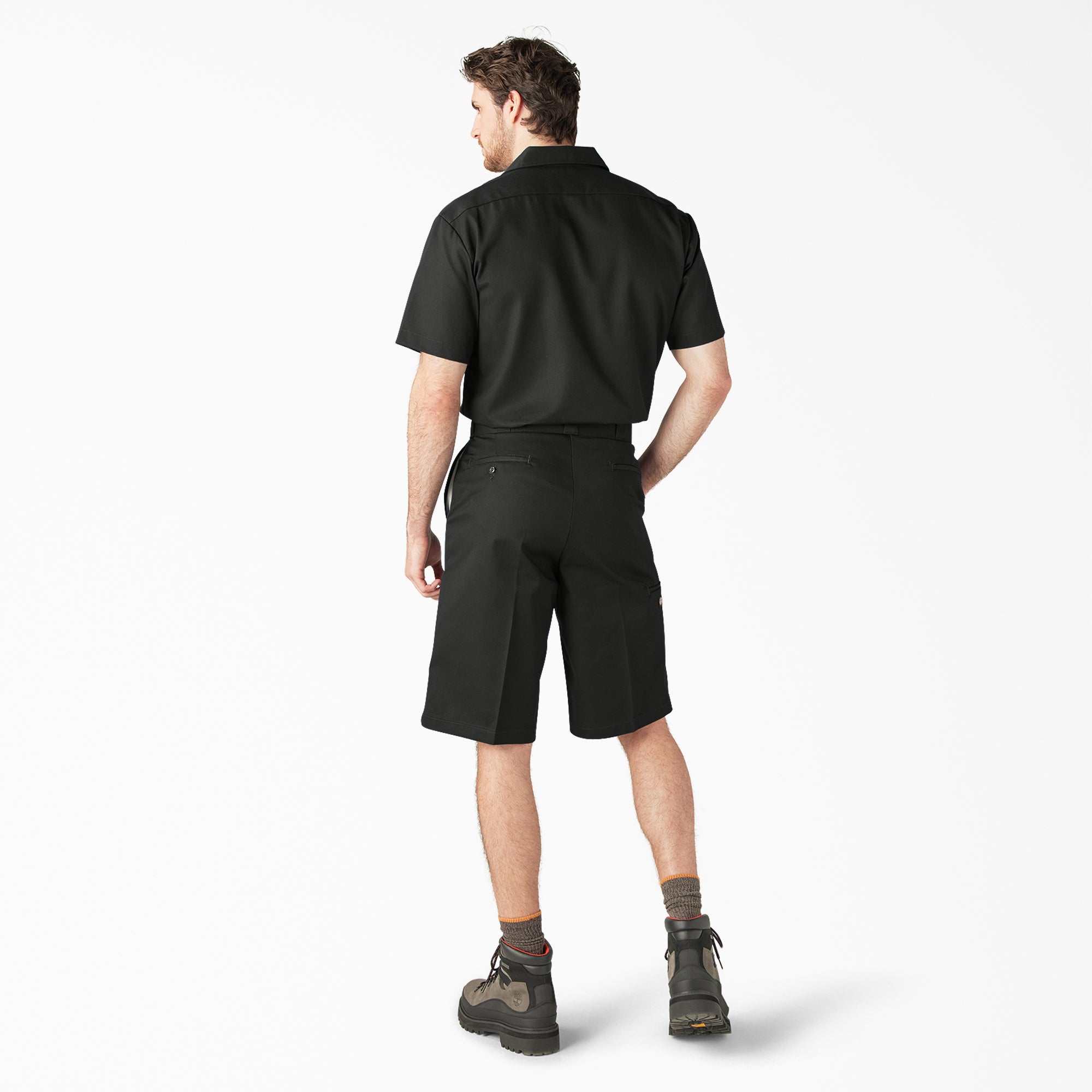 Loose Fit Flat Front Work Shorts. 13