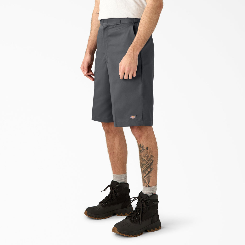 Loose Fit Flat Front Work Shorts. 13
