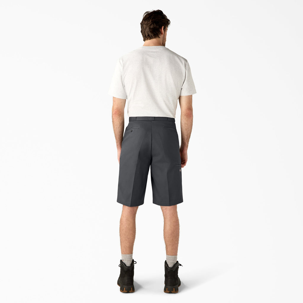 Loose Fit Flat Front Work Shorts. 13
