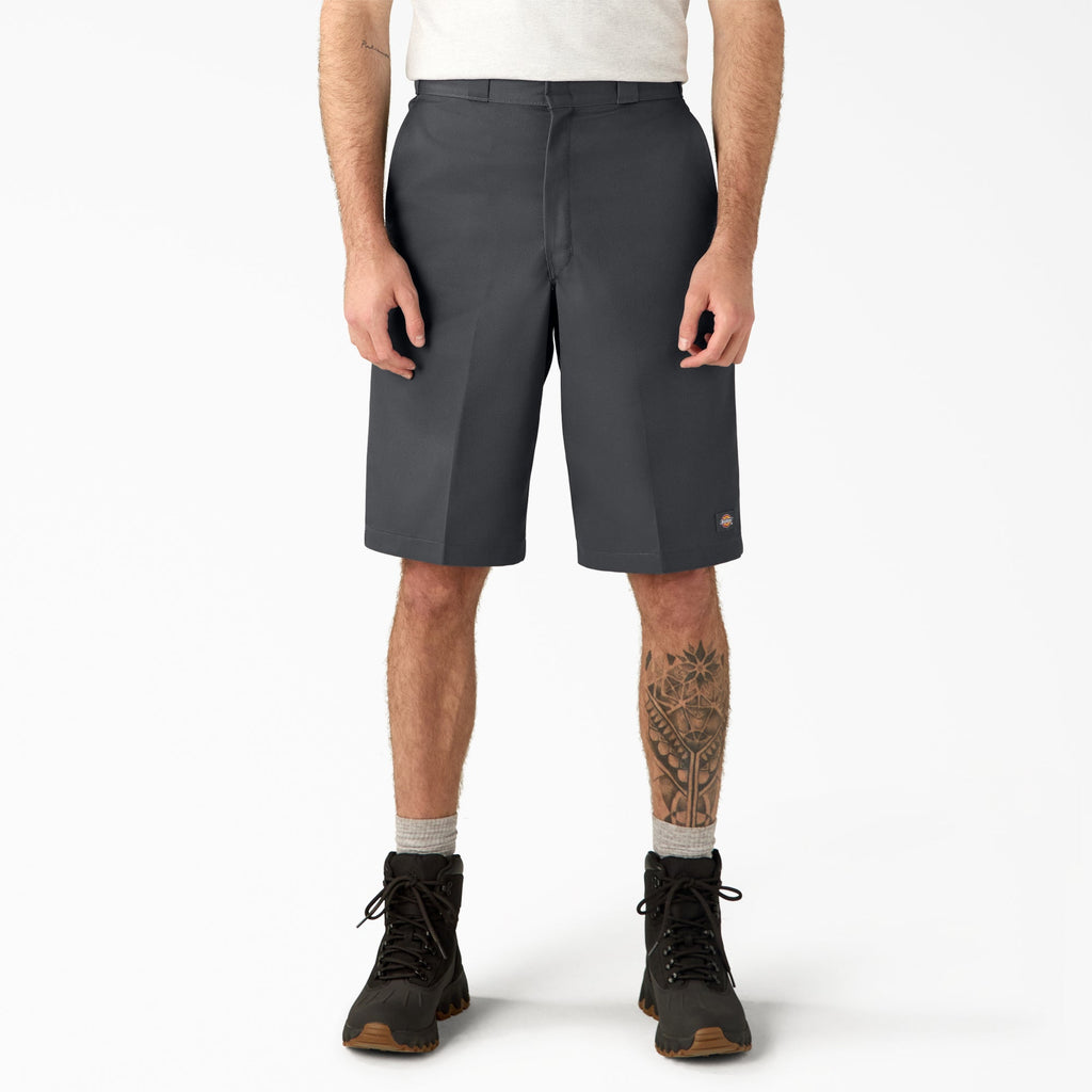 Loose Fit Flat Front Work Shorts. 13