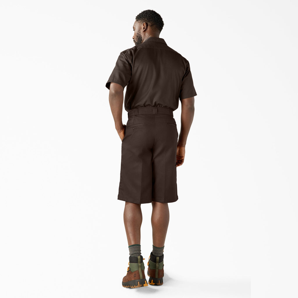 Loose Fit Flat Front Work Shorts. 13