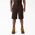 Loose Fit Flat Front Work Shorts. 13