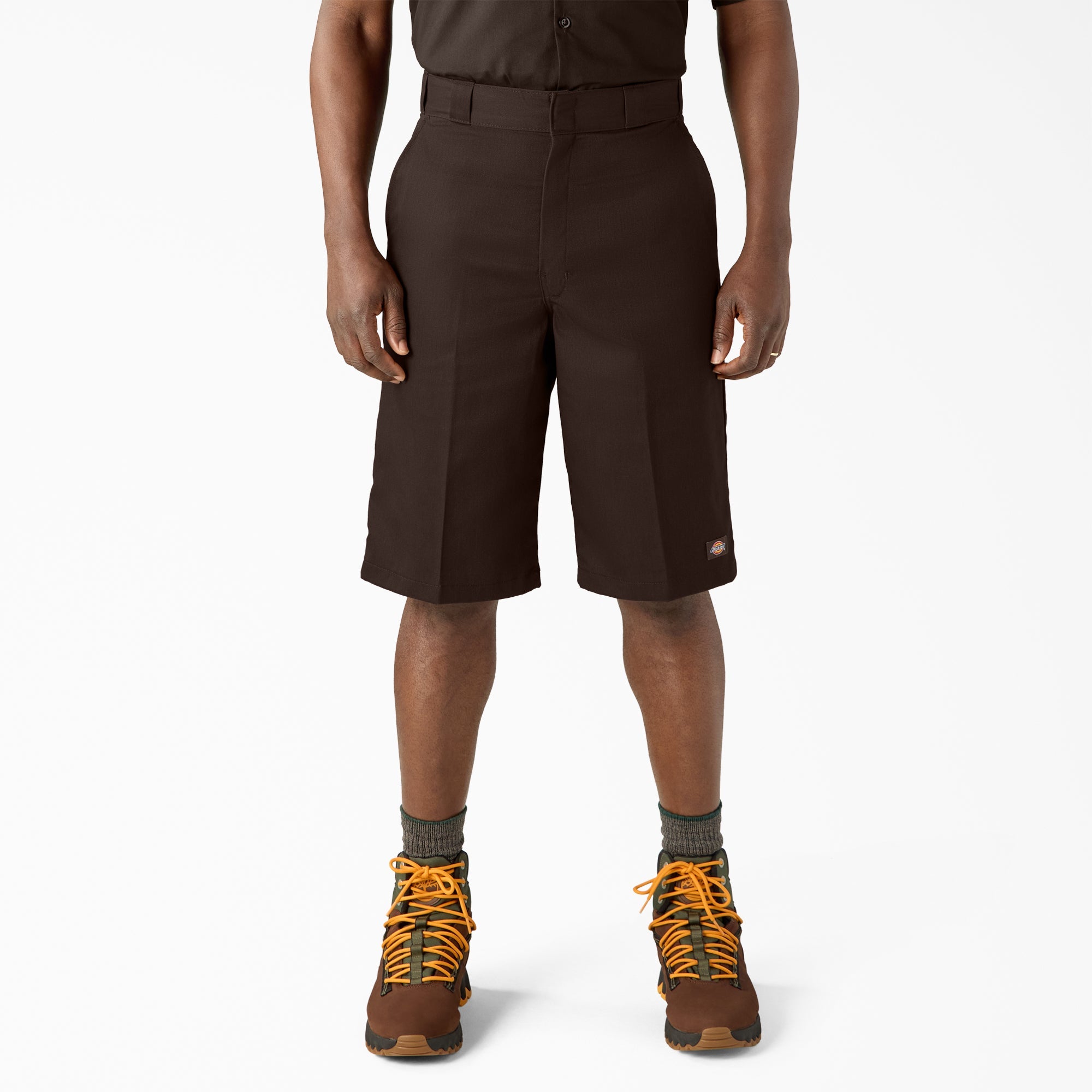 Loose Fit Flat Front Work Shorts. 13