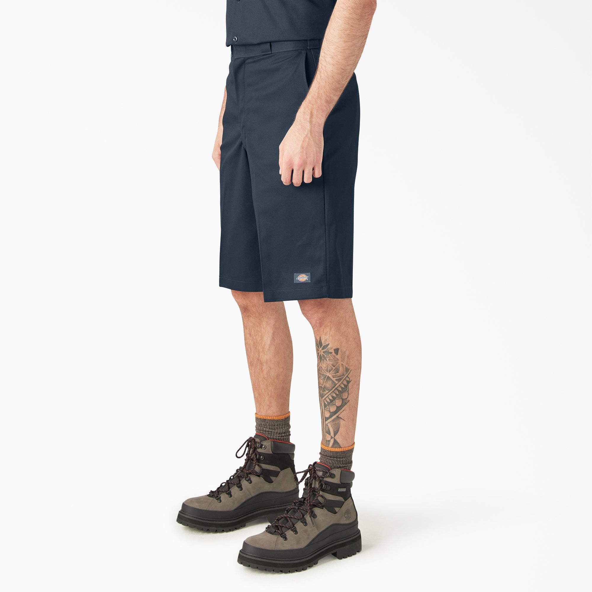 Loose Fit Flat Front Work Shorts. 13