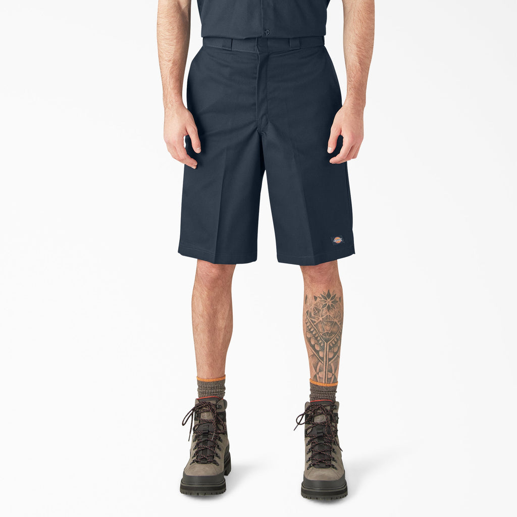 Loose Fit Flat Front Work Shorts. 13