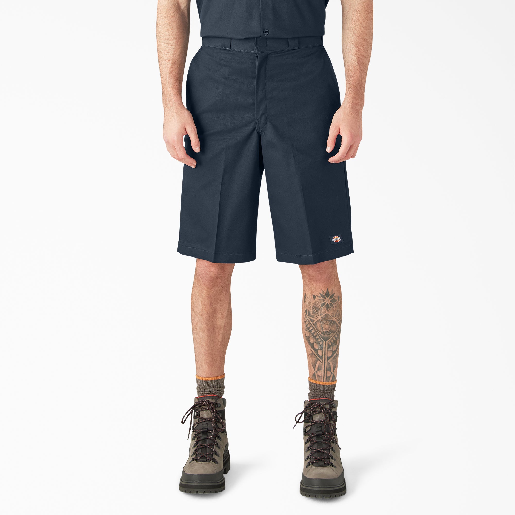 Loose Fit Flat Front Work Shorts. 13