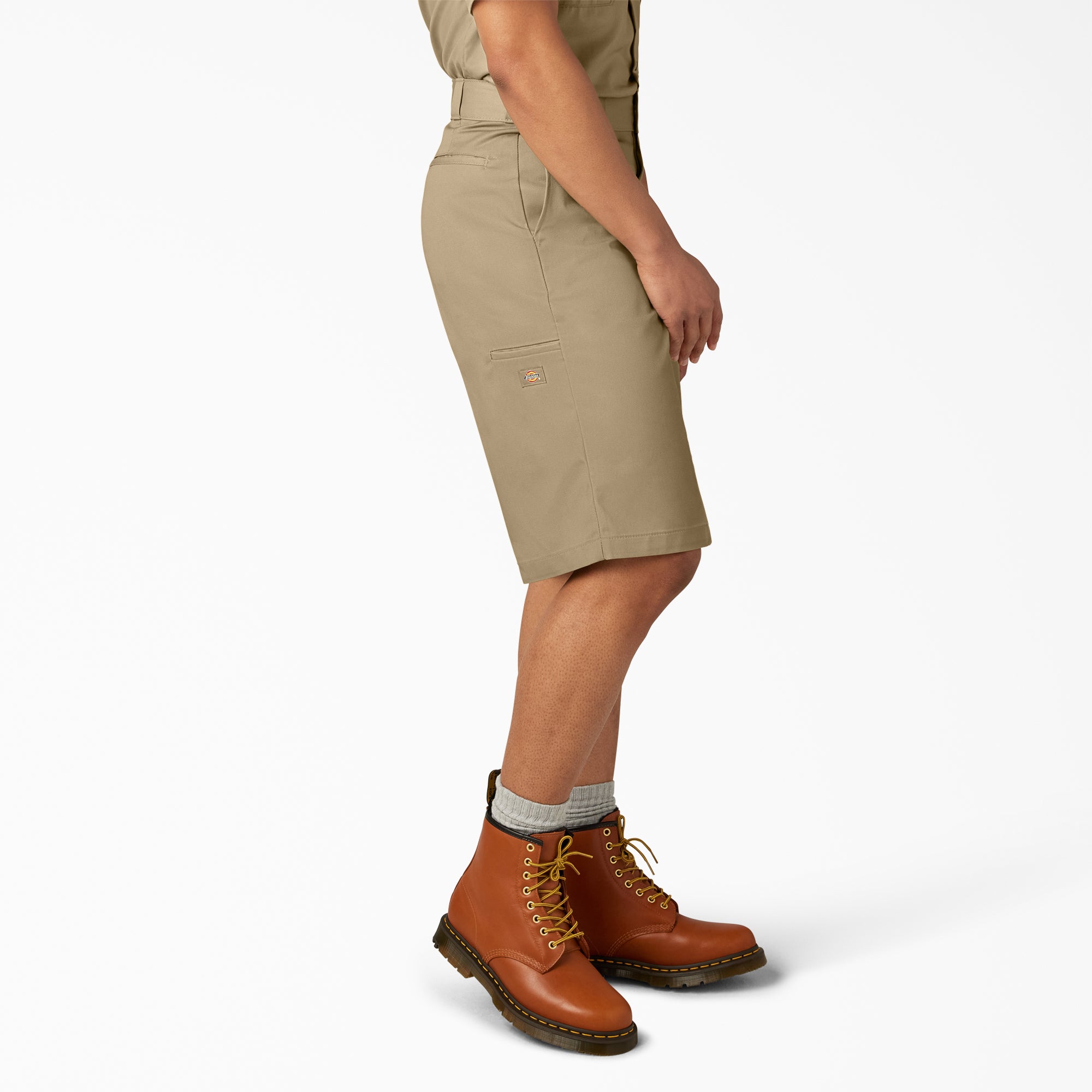 Loose Fit Flat Front Work Shorts. 13