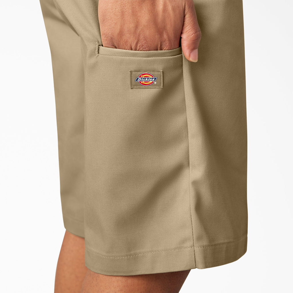 Loose Fit Flat Front Work Shorts. 13