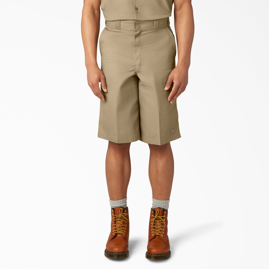 Loose Fit Flat Front Work Shorts. 13
