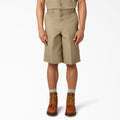 Loose Fit Flat Front Work Shorts. 13