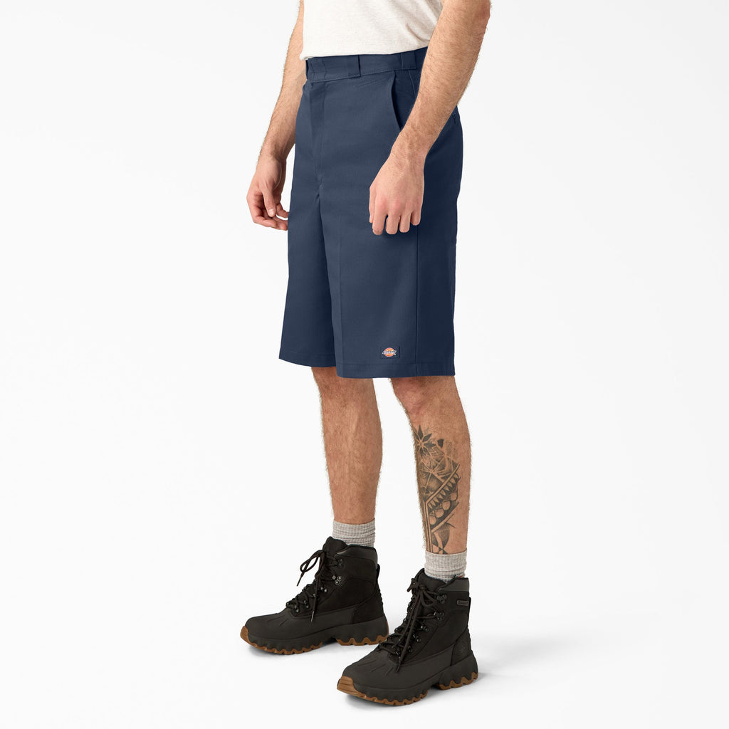 Loose Fit Flat Front Work Shorts. 13