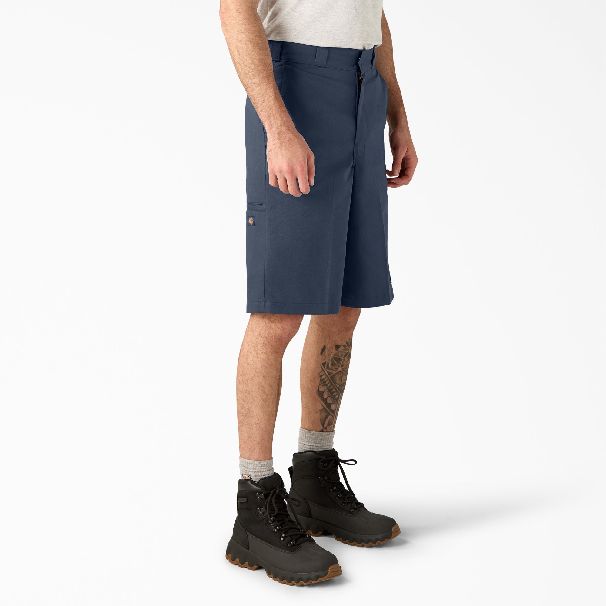 Loose Fit Flat Front Work Shorts. 13