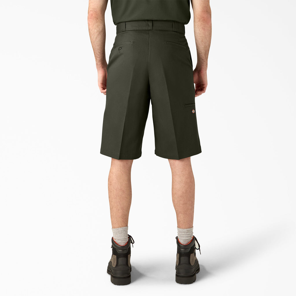 Loose Fit Flat Front Work Shorts. 13