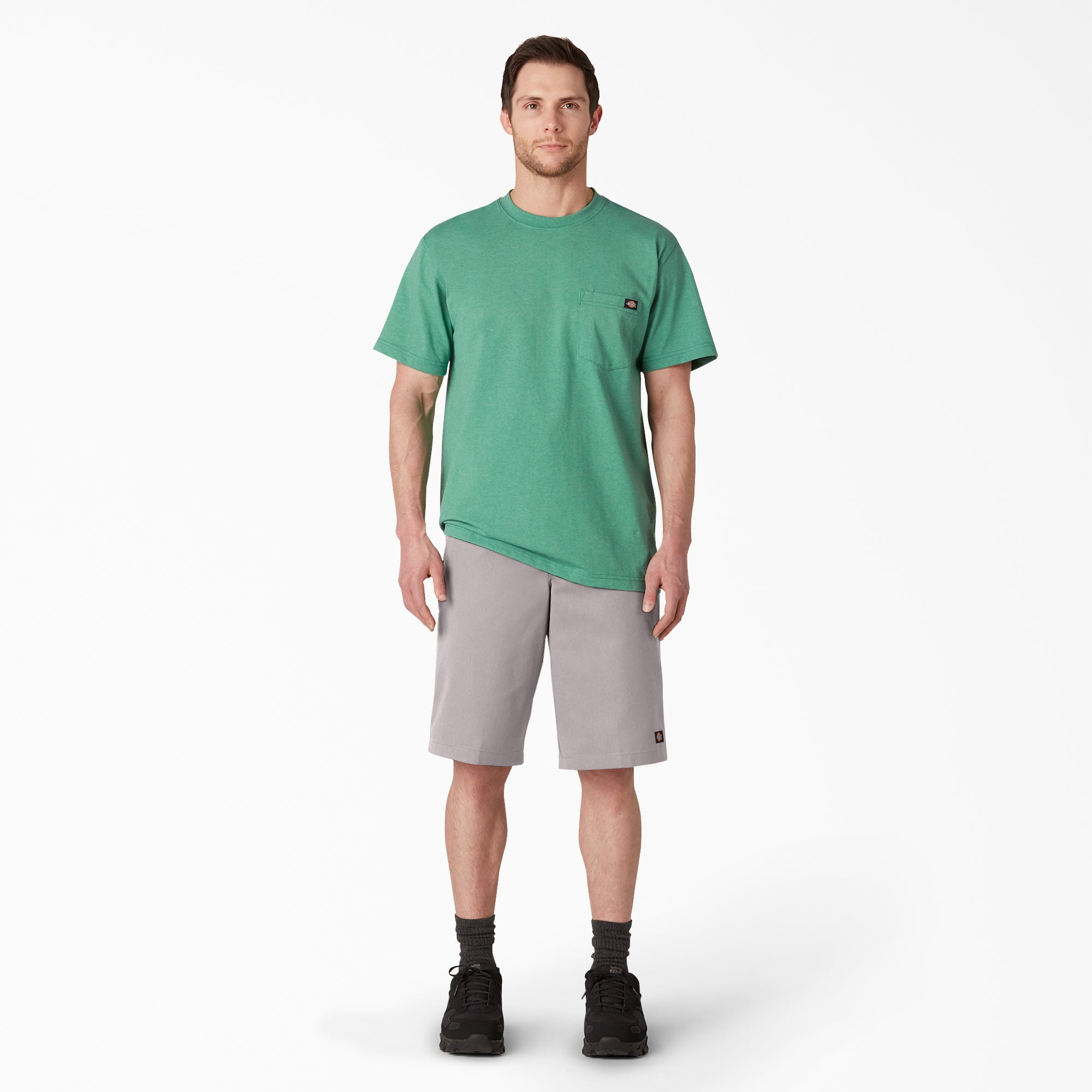 Loose Fit Flat Front Work Shorts. 13
