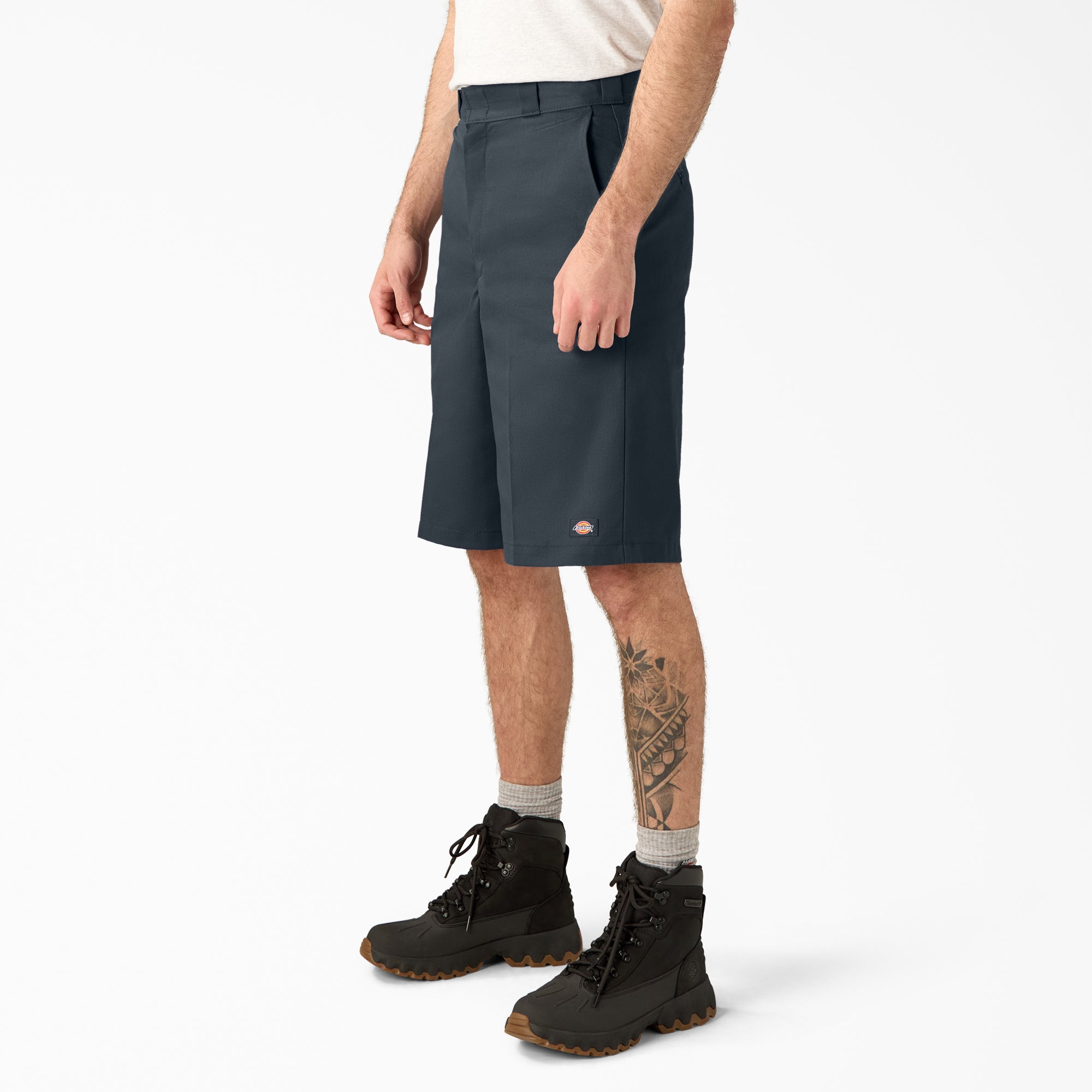 Loose Fit Flat Front Work Shorts. 13