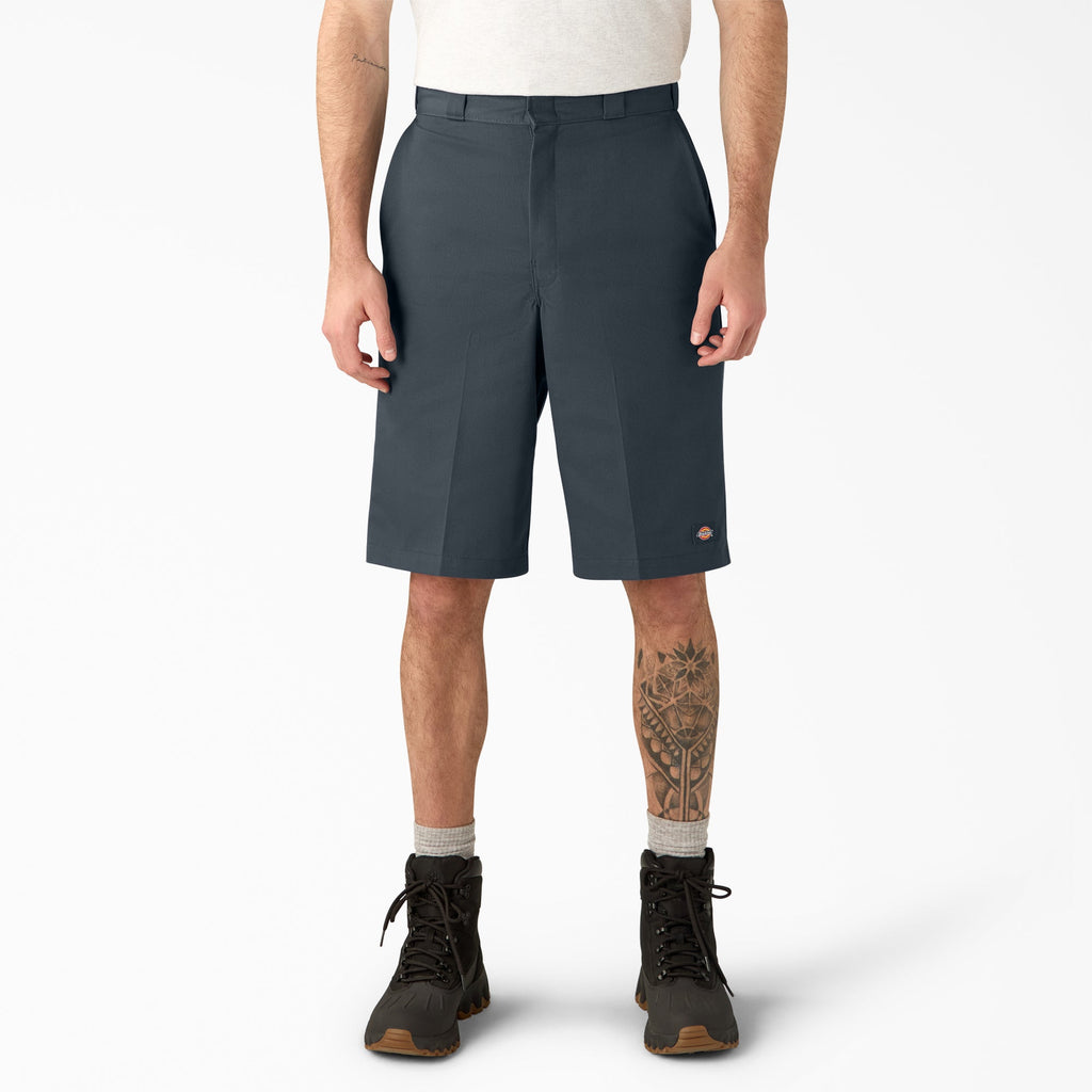 Loose Fit Flat Front Work Shorts. 13